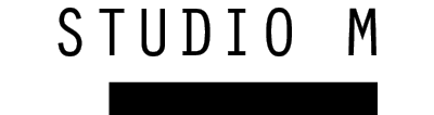 logo studio m zwart